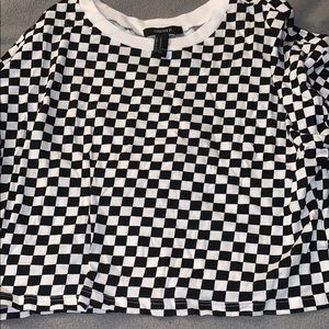 Checkered crop top, forever 21